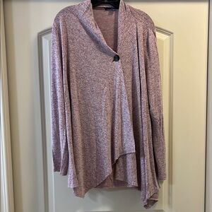 Apt. 9 Pink Cardigan with Waterfall Drape